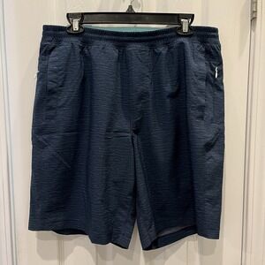 Bird Dogs Mens XL Long 9" Gym Shorts Navy Teal Heather With‎ Liner Boomstick